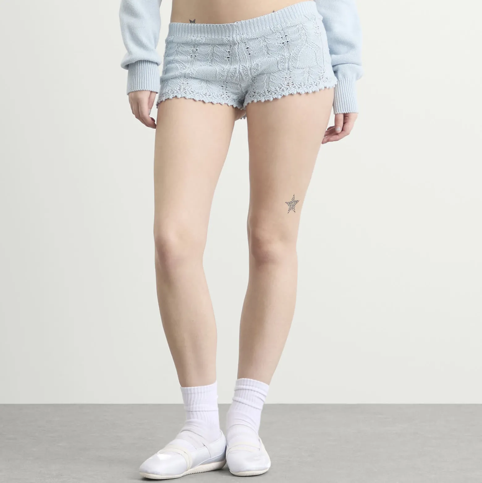 My Mum Made It Lace Knit Shorts