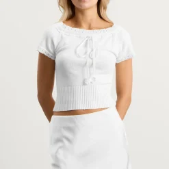 My Mum Made It Lace Knit Top