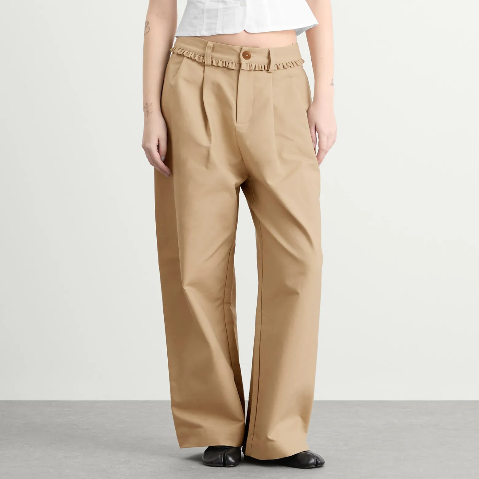 My Mum Made It Pleat Cotton Trousers