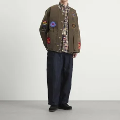 Needles Waxed Cloth Shooting Jacket