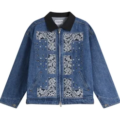 NOMARHYTHM TEXTILE Bandana Embroidery Denim Jacket