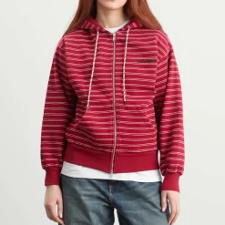 No Problemo Mini Problemo Stripe Zip Hoodie