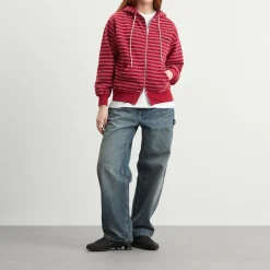 No Problemo Mini Problemo Stripe Zip Hoodie