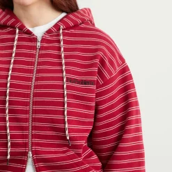 No Problemo Mini Problemo Stripe Zip Hoodie
