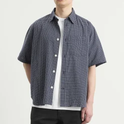 Norse Projects Espevik Oversized Check Short Sleeve Shirt