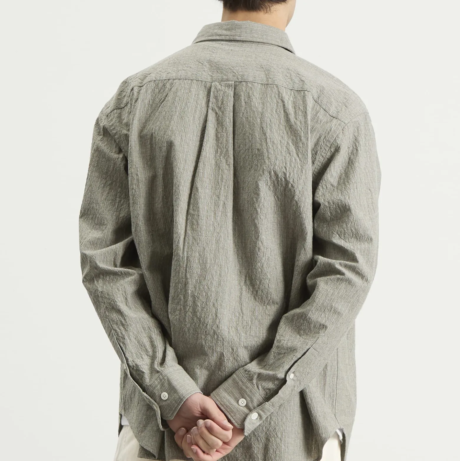 Norse Projects Falster Oversized Textured Stripe Shirt