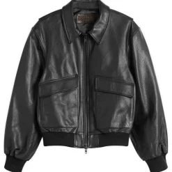 Nothing Written Classic Leather Flight Jacket