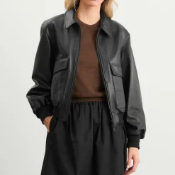 Nothing Written Classic Leather Flight Jacket