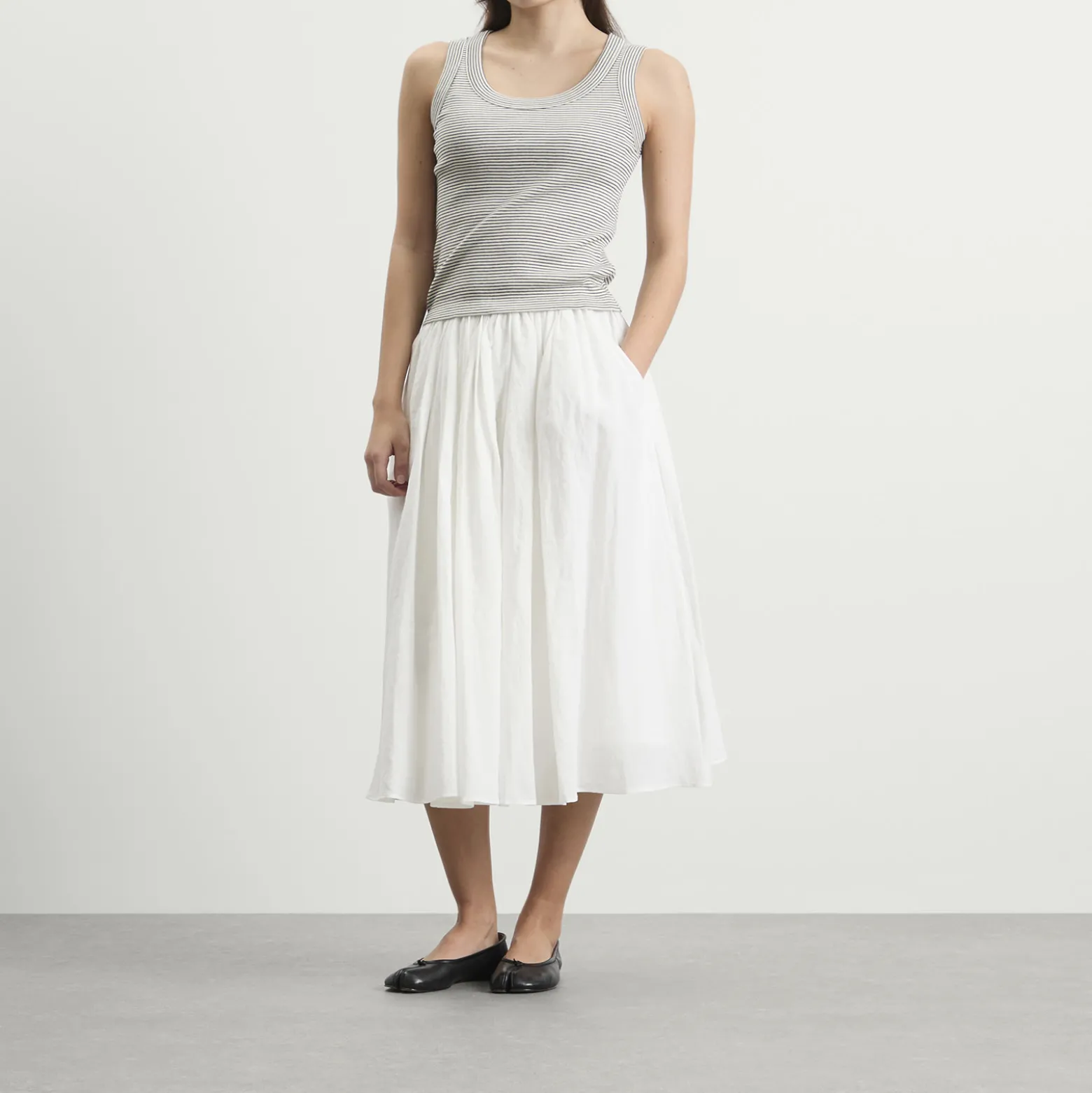 Nothing Written Shore Linen Midi Skirt