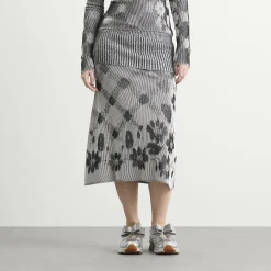 Paolina Russo Illusion Knit Maxi Skirt