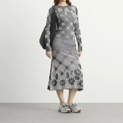 Paolina Russo Illusion Knit Maxi Skirt