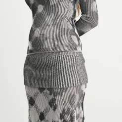 Paolina Russo Illusion Knit Maxi Skirt