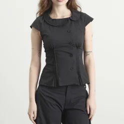 Peachy Den Missy Asymmetric Blouse