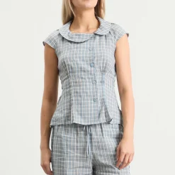 Peachy Den Missy Asymmetric Stretch Blouse Presented by END.