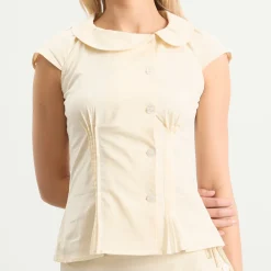 Peachy Den Missy Asymmetric Stretch Blouse Presented by END.