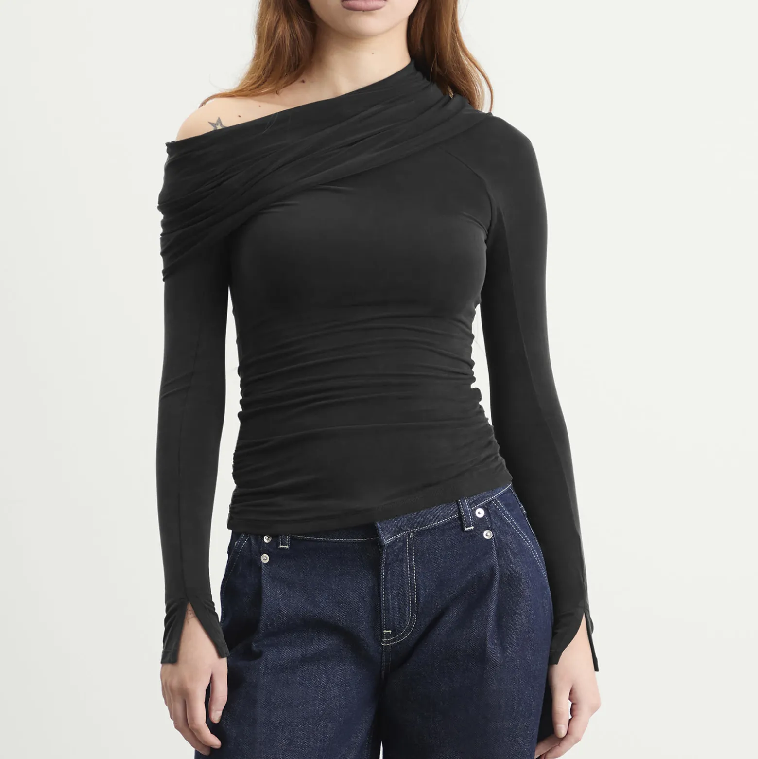 Peachy Den The Kylie Cold Shoulder Top