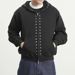 Pleasures x Zero Dane Studded Hoodie