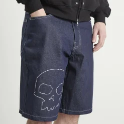 Pleasures x Zero Skull Denim Shorts