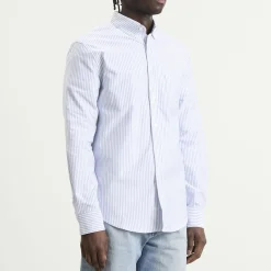Portuguese Flannel Belavista Stripe Button Down Oxford Shirt