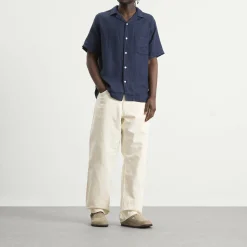Portuguese Flannel Linen Camp Collar Vacation Shirt