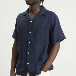 Portuguese Flannel Linen Camp Collar Vacation Shirt