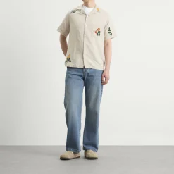 Portuguese Flannel Spring Embroidery Vacation Shirt