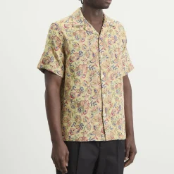 Portuguese Flannel Tapestry Flowers Vacation Shirt