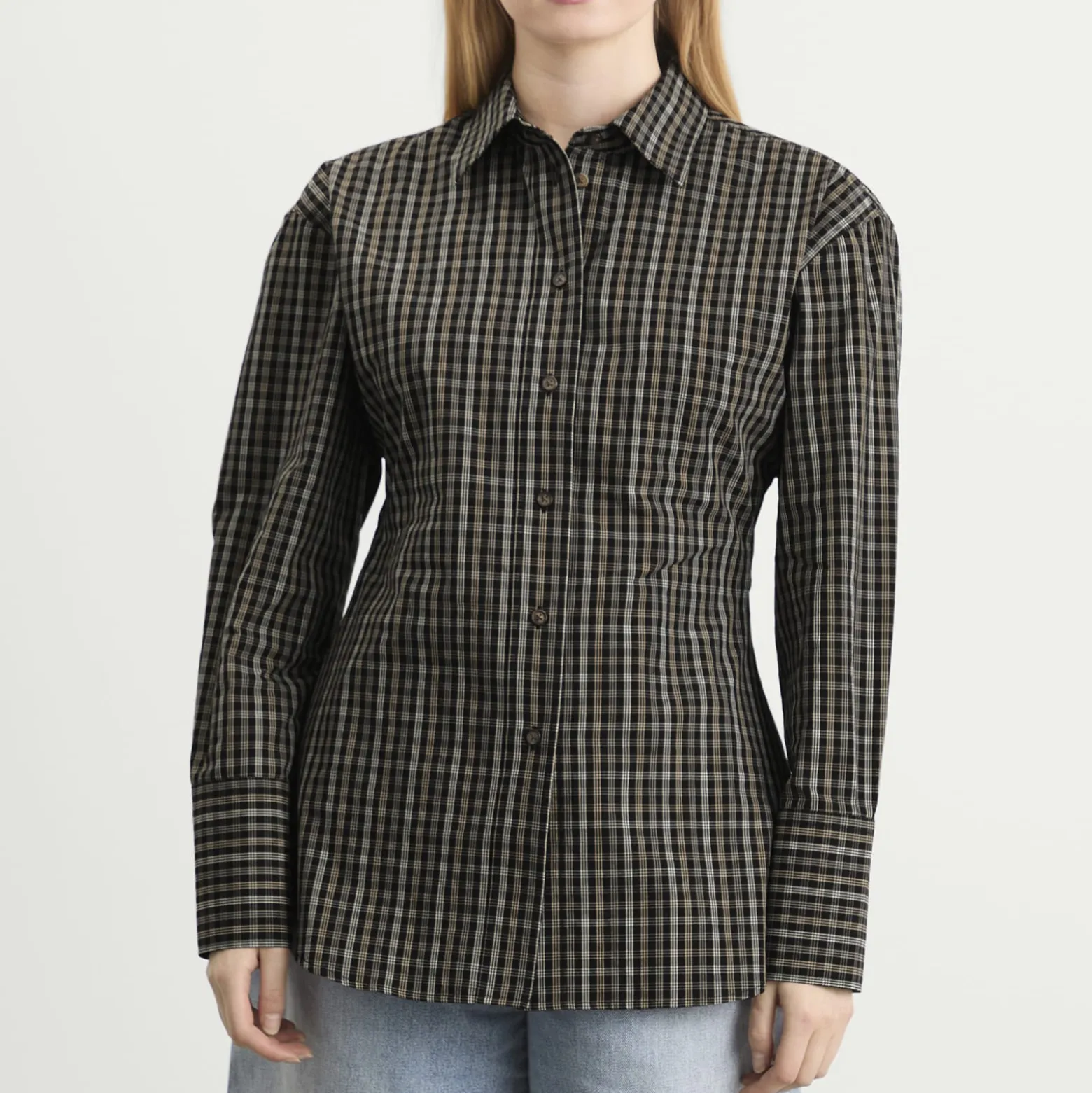 Róhe Shaped Check Shirt