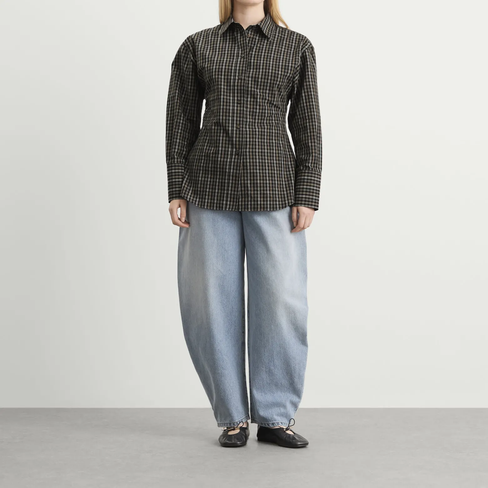 Róhe Shaped Check Shirt