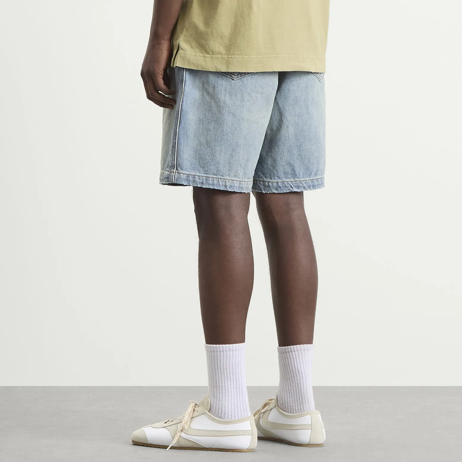 Rhude Boxy Traxedo Denim Shorts