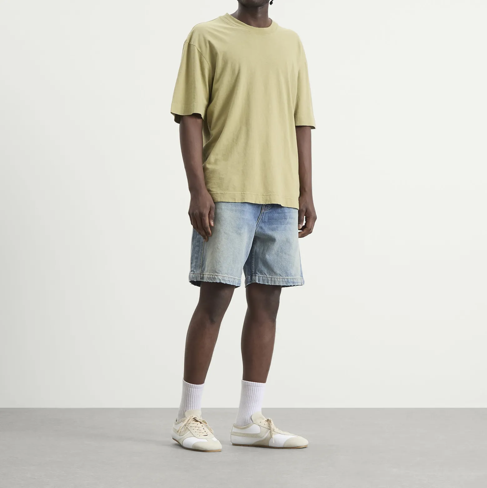 Rhude Boxy Traxedo Denim Shorts