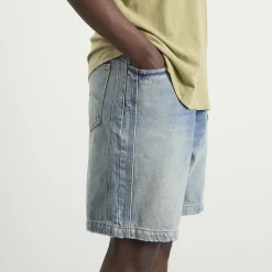 Rhude Boxy Traxedo Denim Shorts