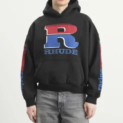 Rhude Split Petrol Logo Hoodie