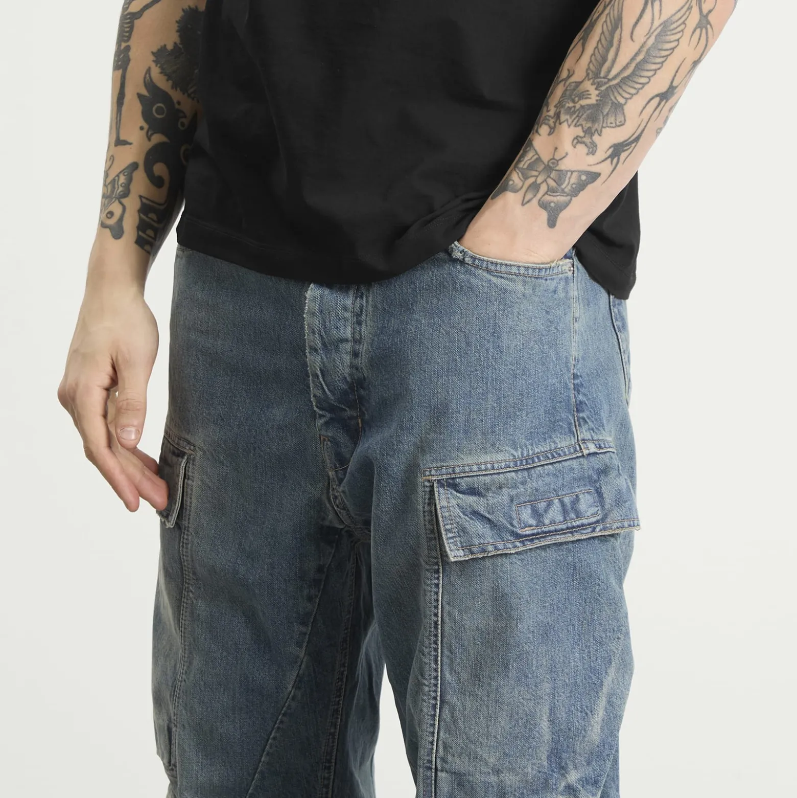 Rick Owens DRKSHDW Double Cargo Jeans
