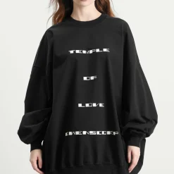 Rick Owens DRKSHDW Temple Of Love Hun Crewneck Sweater