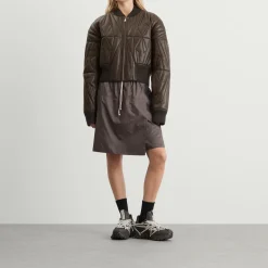 Rick Owens x Moncler Geocamo Cropped Leather Jacket