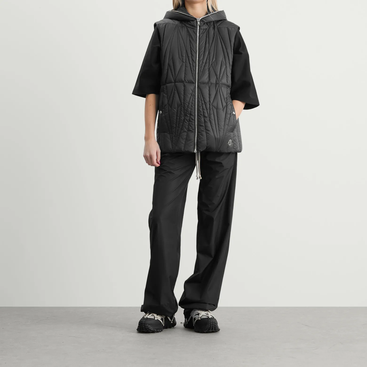 Rick Owens x Moncler Geocamo Flight Ziplock Hooded Vest