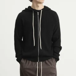 Rick Owens Zip Knitted Hoodie