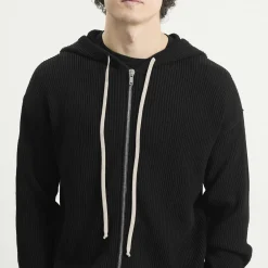 Rick Owens Zip Knitted Hoodie