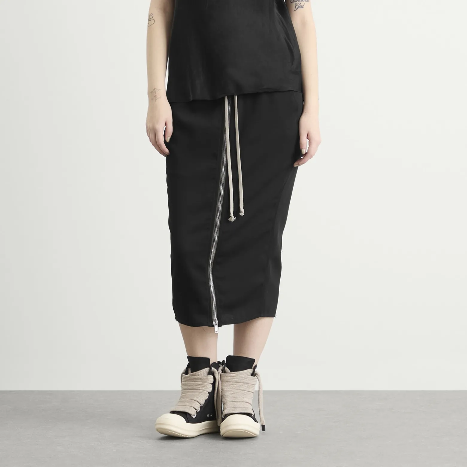 Rick Owens Zipped Short Pillar Skirt