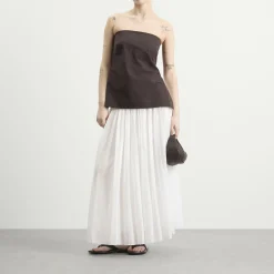 Rohe Pleated cotton muslin skirt