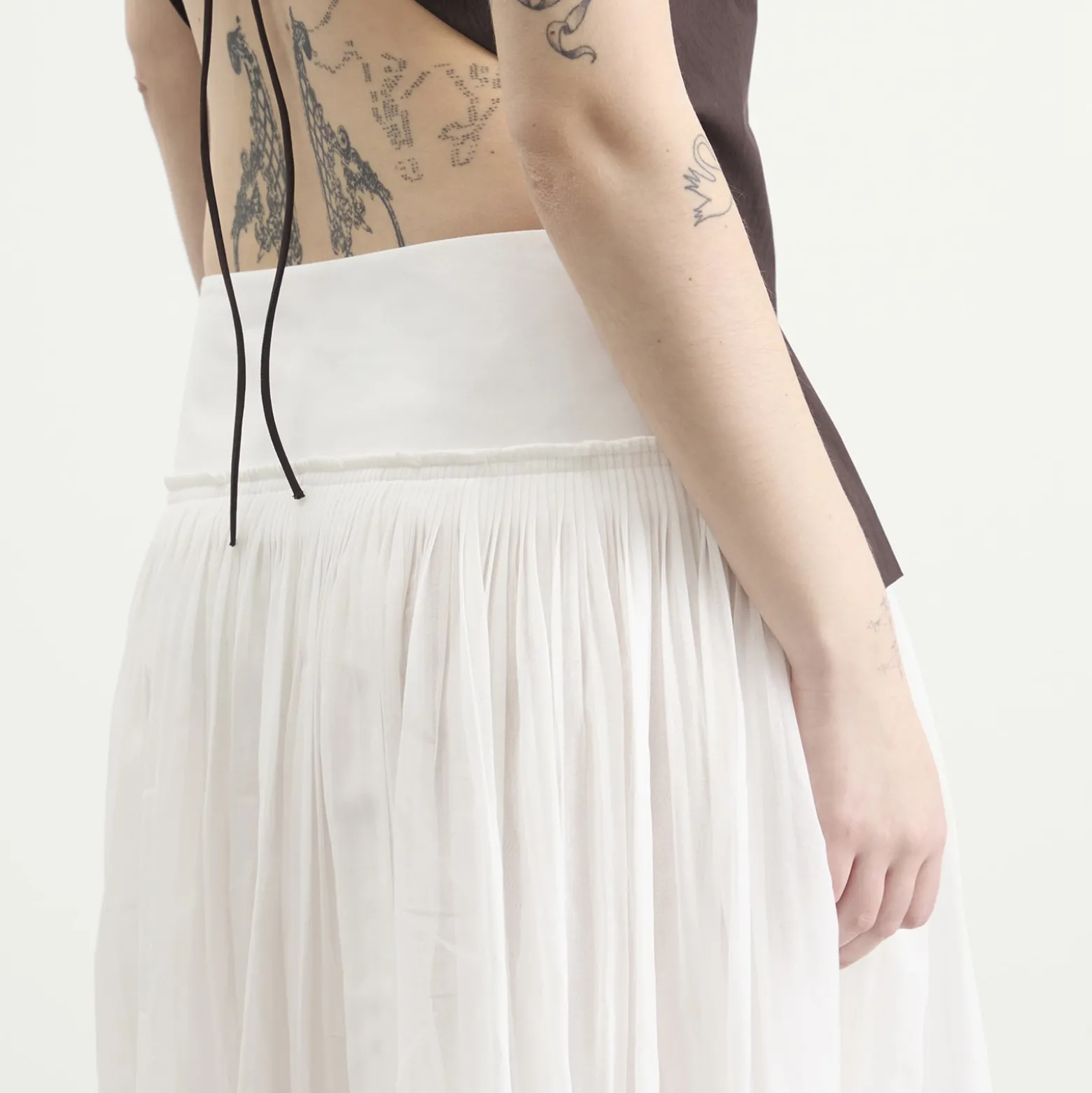 Rohe Pleated cotton muslin skirt