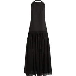 Rohe Pleated muslin halter dress