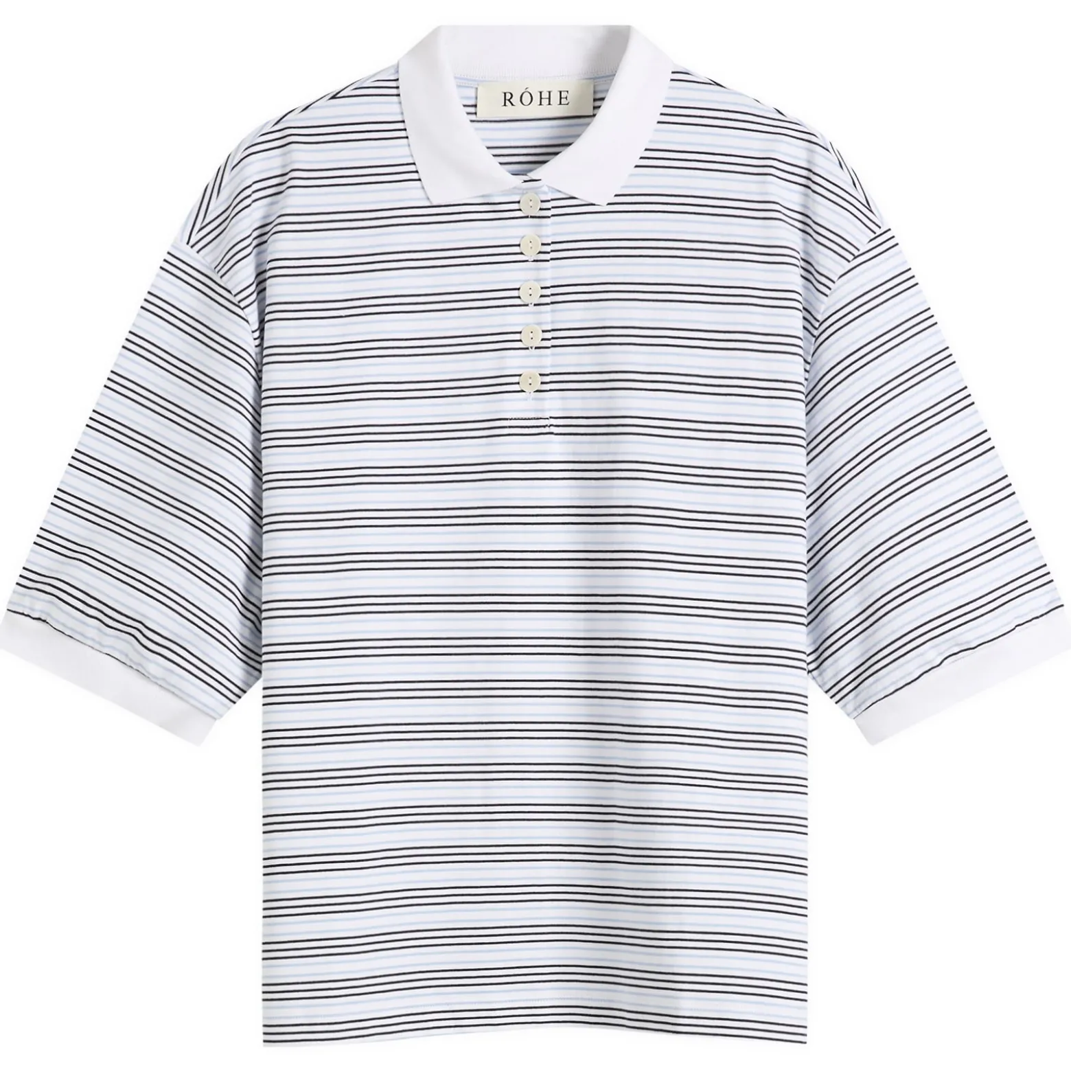 Rohe Striped oversized polo