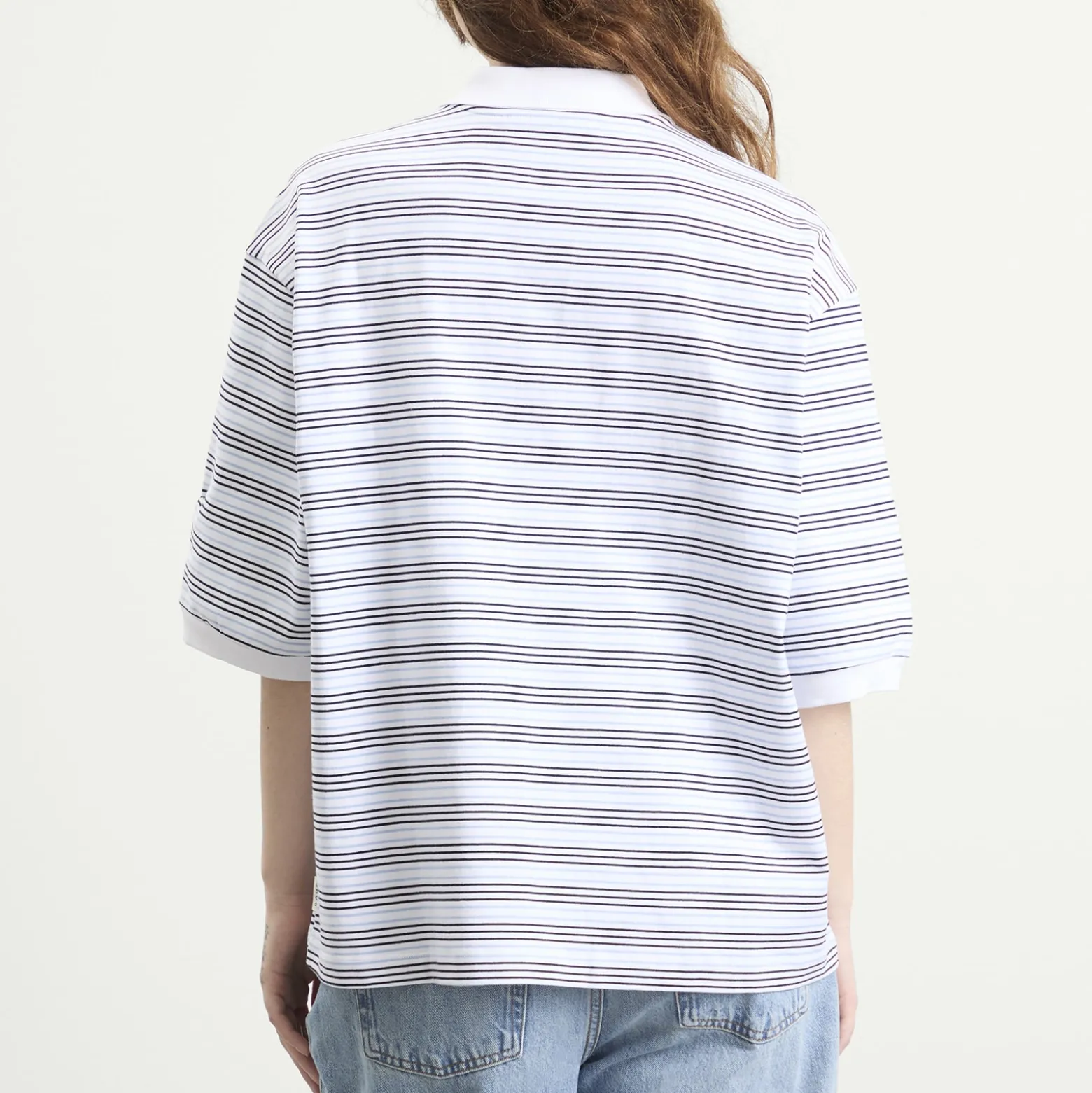 Rohe Striped oversized polo