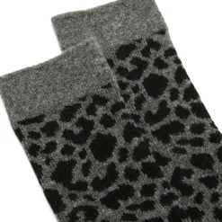 RoToTo Leopard Pattern Merino Sock