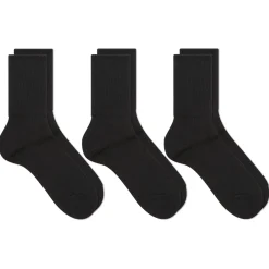 RoToTo Organic Daily Ribbed Crew Sock - 3 Pack