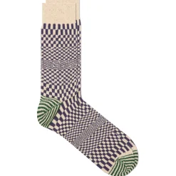 RoToTo Warped Checker Crew Sock
