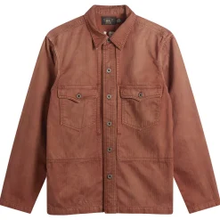 RRL Embroidered Herringbone Overshirt