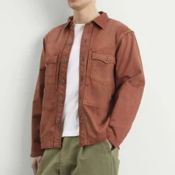 RRL Embroidered Herringbone Overshirt